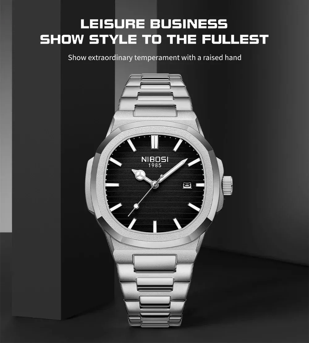 Montre NIBOSI homme, finitions