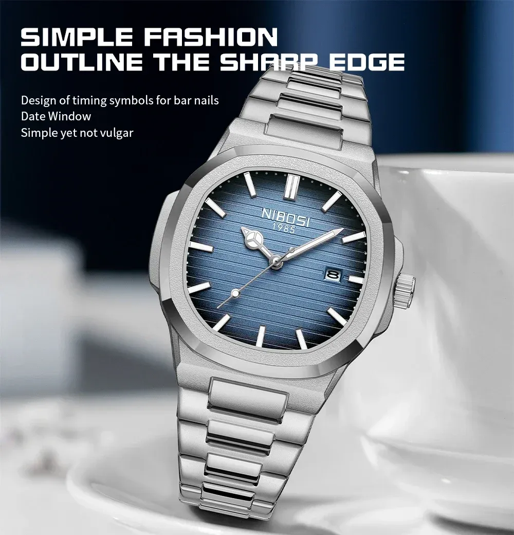 Montre NIBOSI homme, vue d'ensemble