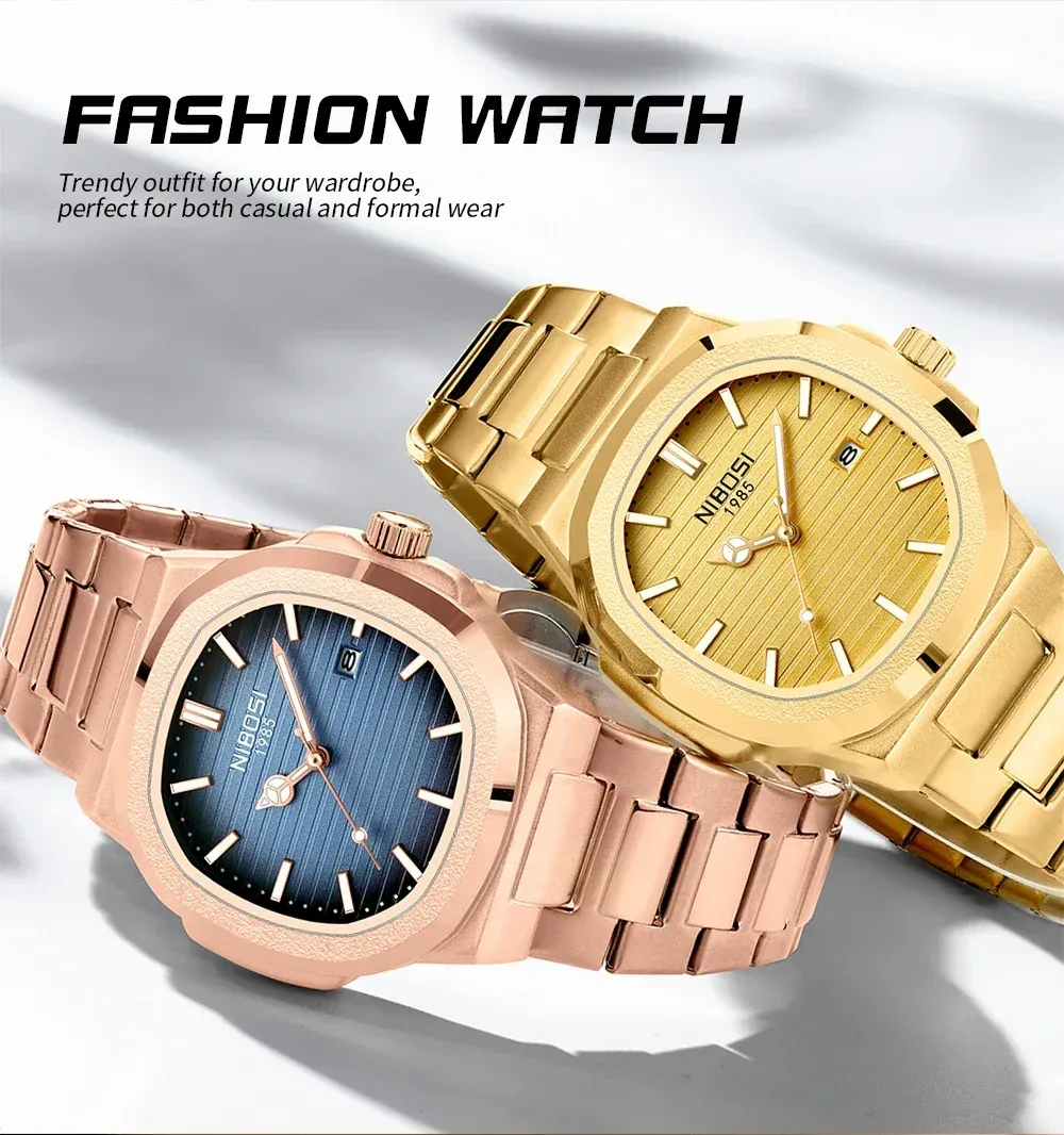 Montre NIBOSI homme, mise en situation