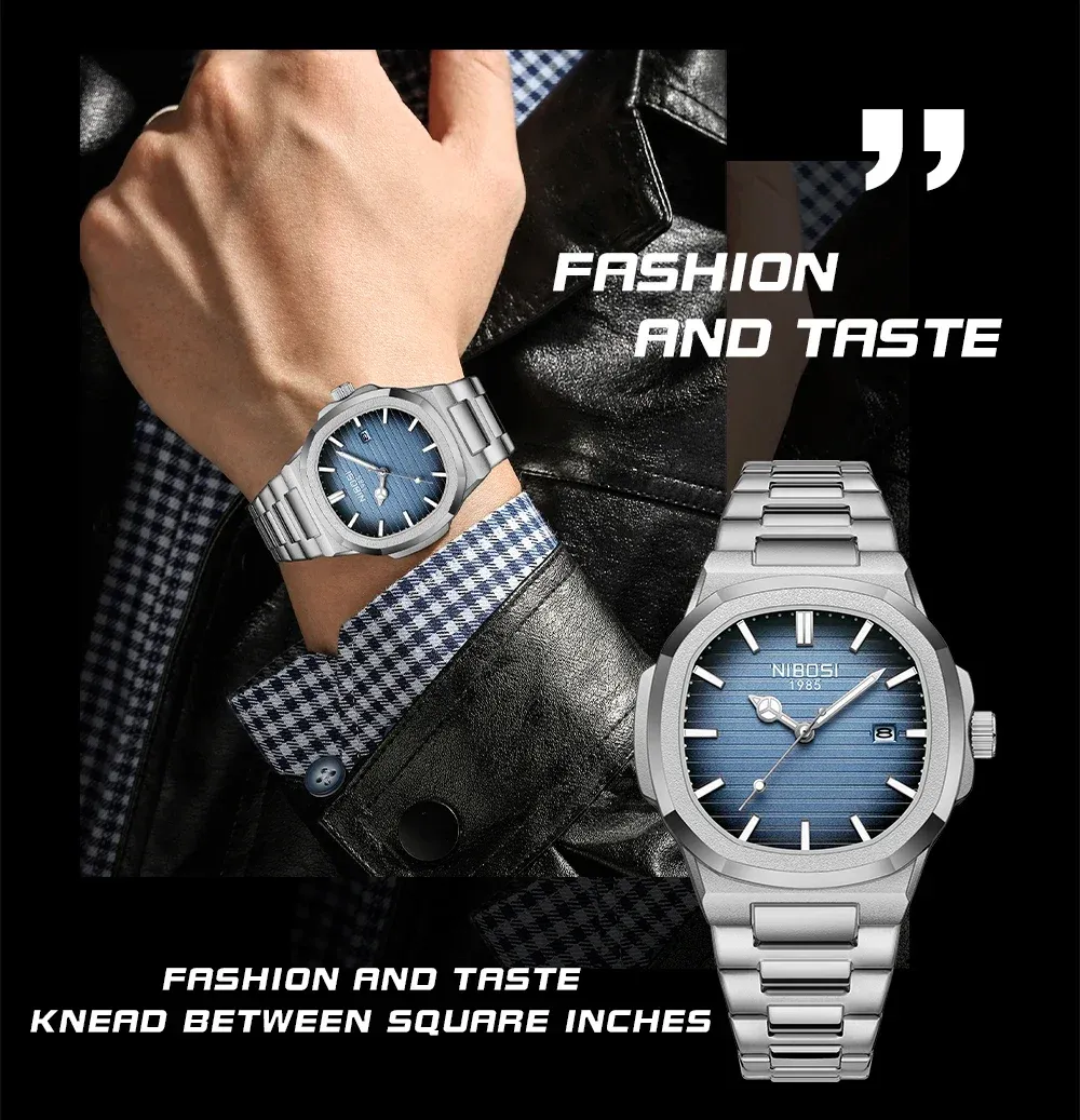 Montre NIBOSI homme, bracelet