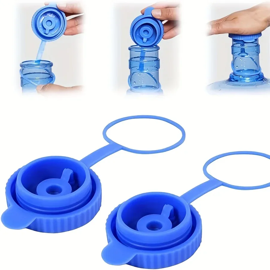 Bouchon de remplacement pour cruche d'eau de 5 gallons, en silicone de qualité alimentaire, compatible avec les cruches réutilisables de 3 et 5 gallons, anti-déversement - Image 1
