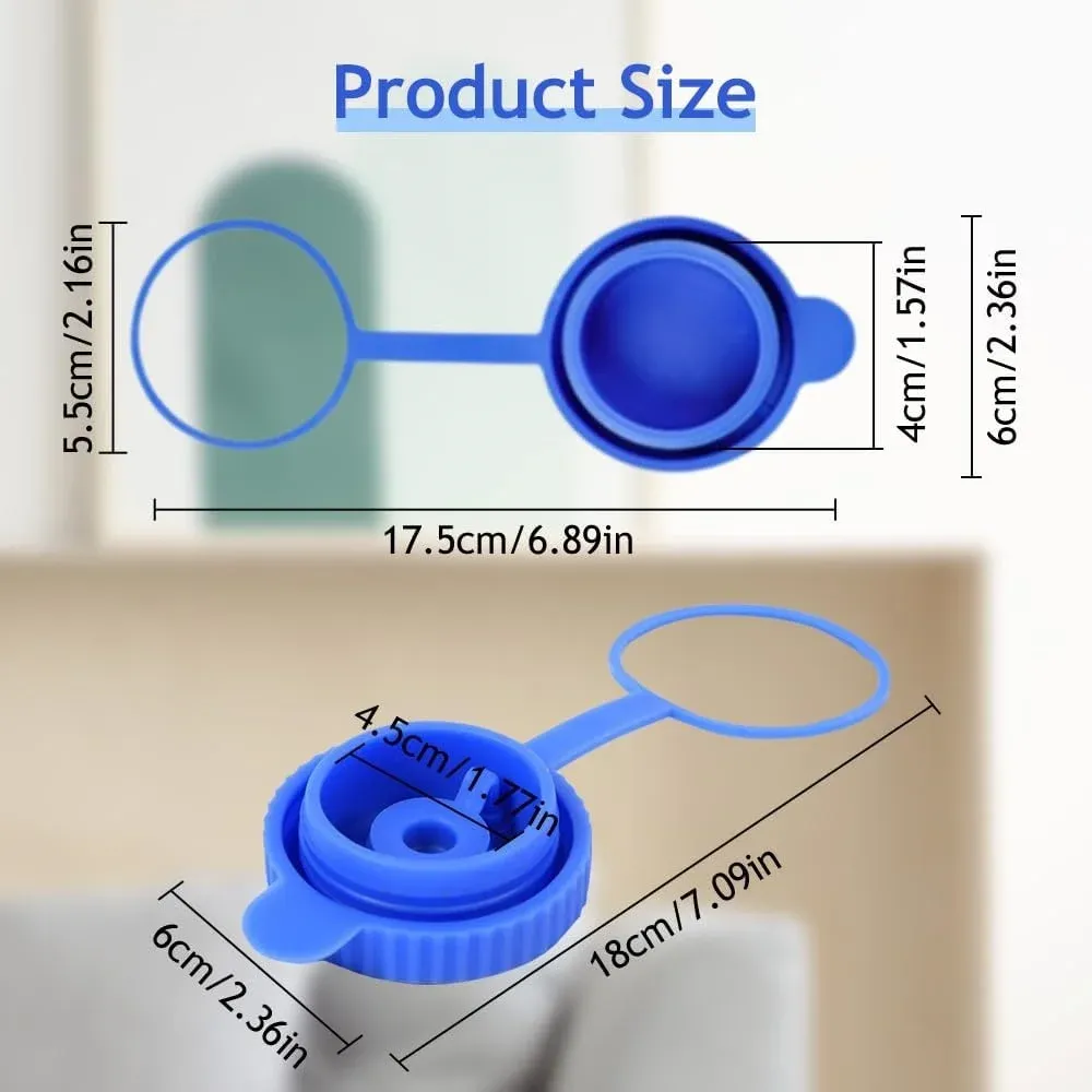 Bouchon de remplacement pour cruche d'eau de 5 gallons, en silicone de qualité alimentaire, compatible avec les cruches réutilisables de 3 et 5 gallons, anti-déversement 4