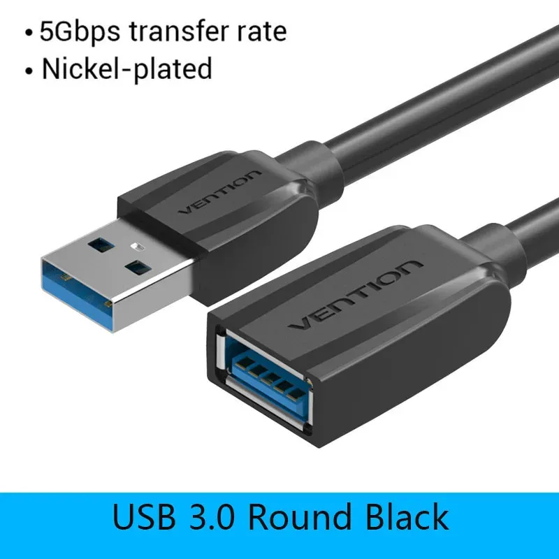 Câble d'extension USB 3.0 mâle vers femelle Vention, câble USB 3.0 haute vitesse pour ordinateur portable 10