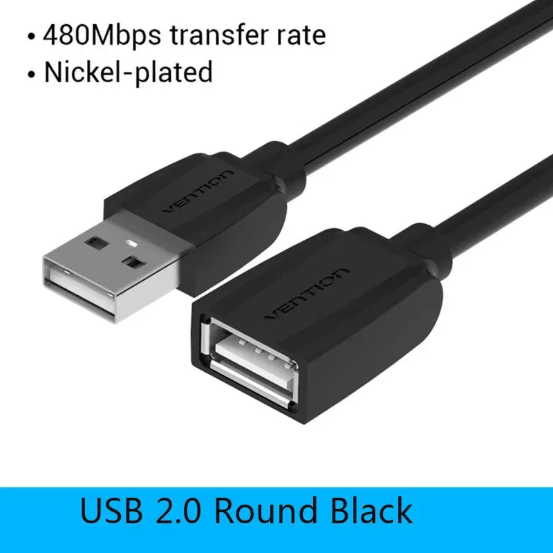 Câble d'extension USB 3.0 mâle vers femelle Vention, câble USB 3.0 haute vitesse pour ordinateur portable 9