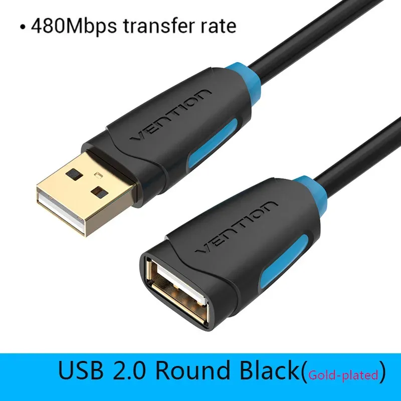 Câble d'extension USB 3.0 mâle vers femelle Vention, câble USB 3.0 haute vitesse pour ordinateur portable 8