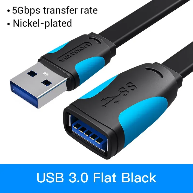 Câble d'extension USB 3.0 mâle vers femelle Vention, câble USB 3.0 haute vitesse pour ordinateur portable 7