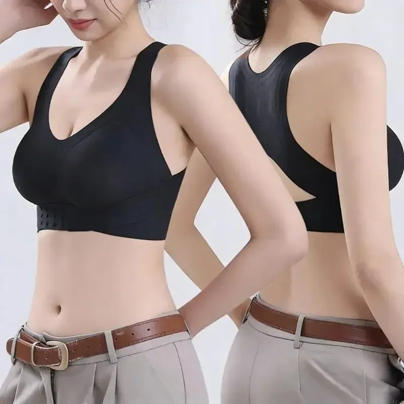 Soutien-gorge correcteur de posture avec fermeture, sans armatures, confortable, sans doublure, couverture complète - Image 1
