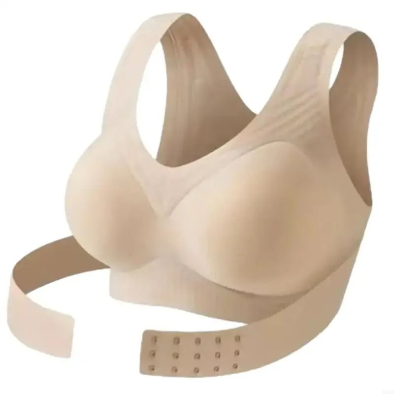 Soutien-gorge correcteur de posture avec fermeture, sans armatures, confortable, sans doublure, couverture complète 8