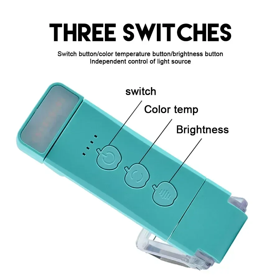 Lampe de lecture LED rechargeable USB à luminosité réglable, protection des yeux, pince portable pour liseuse, utilisable en voiture ou au lit 2
