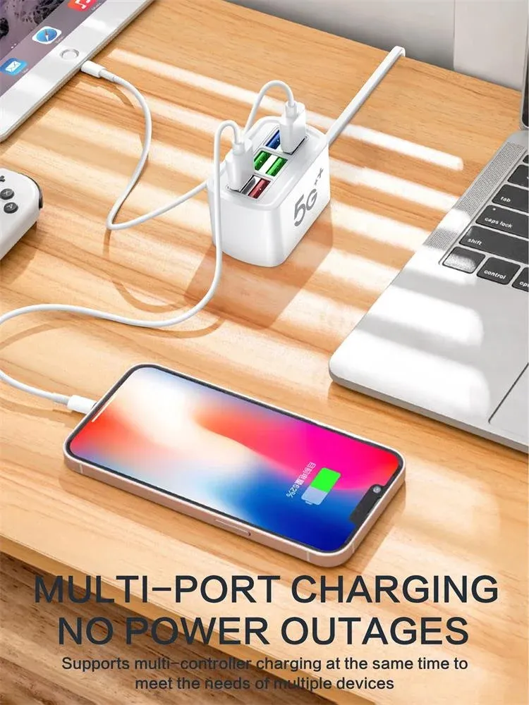Multiprise USB en situation sur un bureau