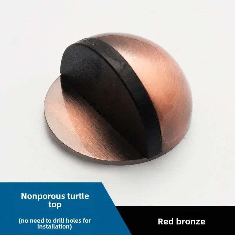 Butée de porte sans perçage en caoutchouc antichoc pour salles de bain et portes en verre, protecteur domestique antidérapant en forme de tortue 10