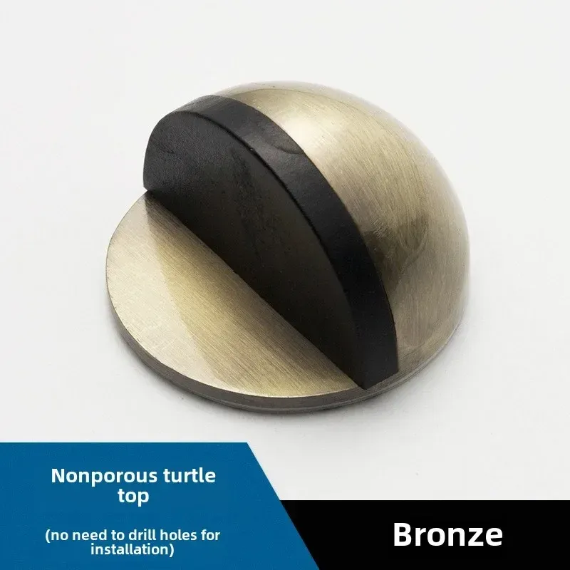 Butée de porte sans perçage en caoutchouc antichoc pour salles de bain et portes en verre, protecteur domestique antidérapant en forme de tortue 7