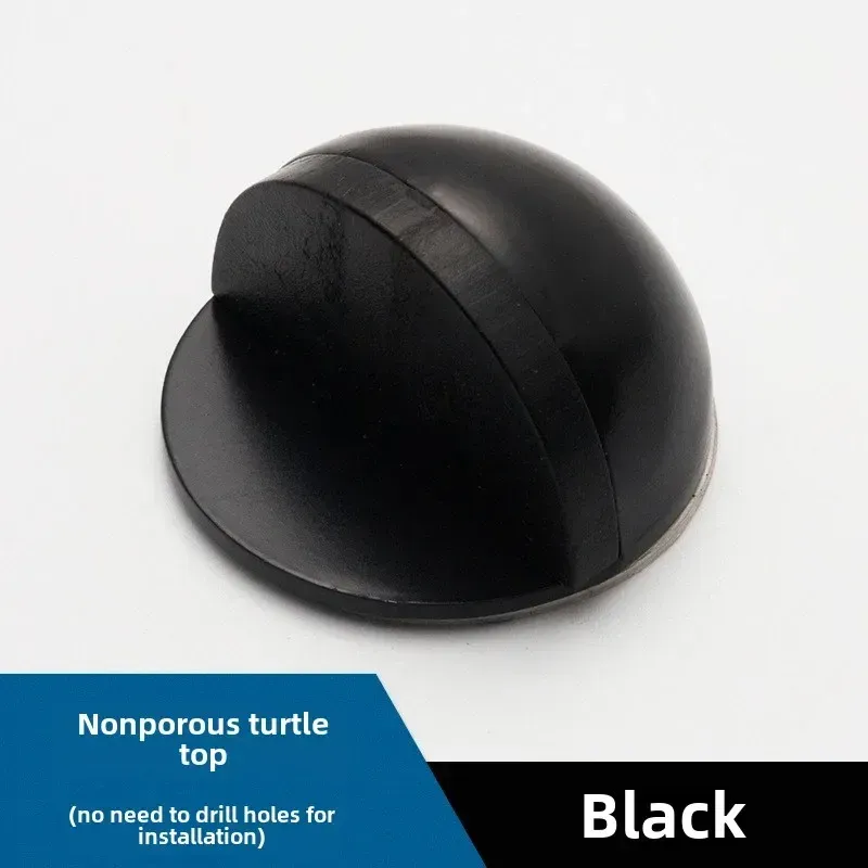 Butée de porte sans perçage en caoutchouc antichoc pour salles de bain et portes en verre, protecteur domestique antidérapant en forme de tortue 8