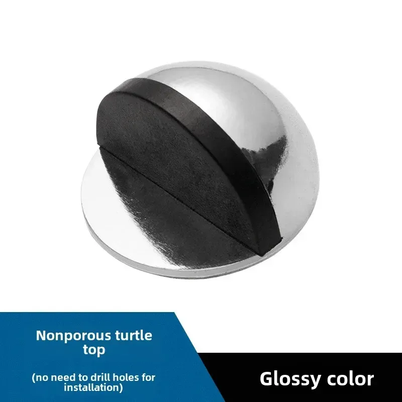 Butée de porte sans perçage en caoutchouc antichoc pour salles de bain et portes en verre, protecteur domestique antidérapant en forme de tortue 11