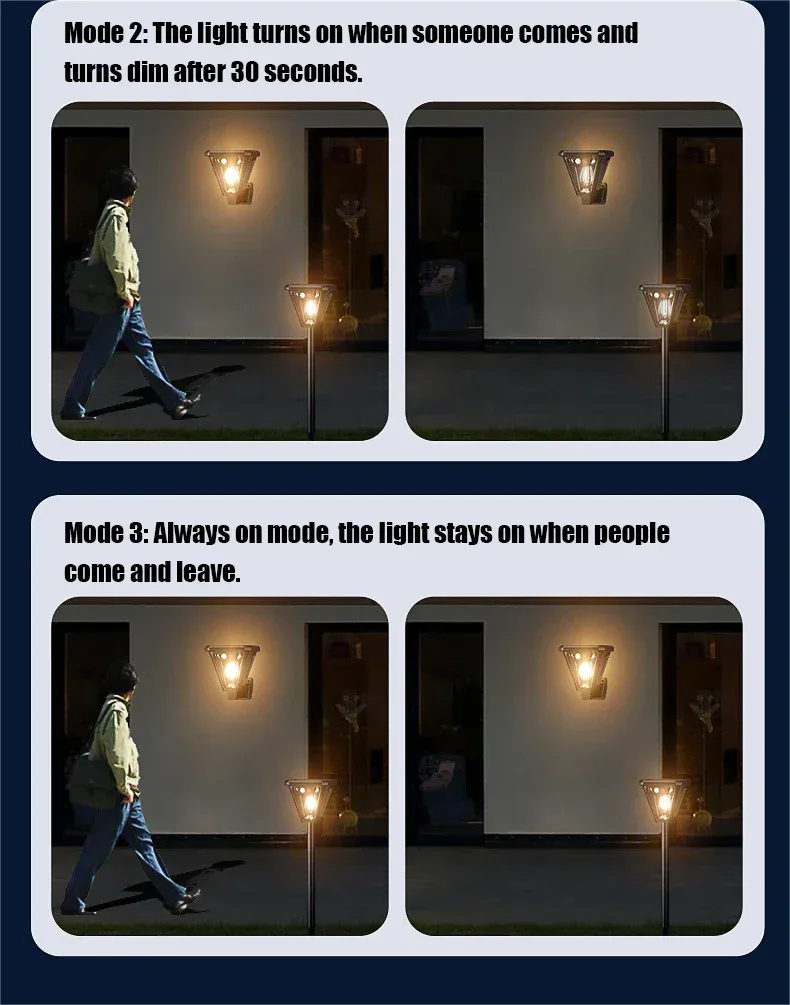 Lampe solaire en situation sur pelouse