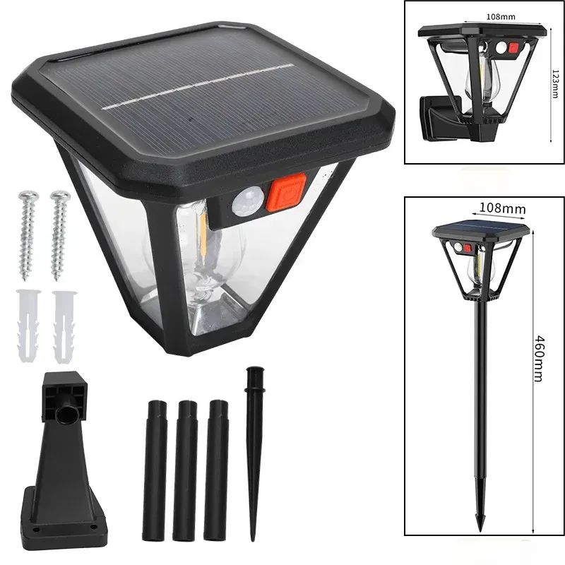 Lampe solaire extérieure, finition soignée