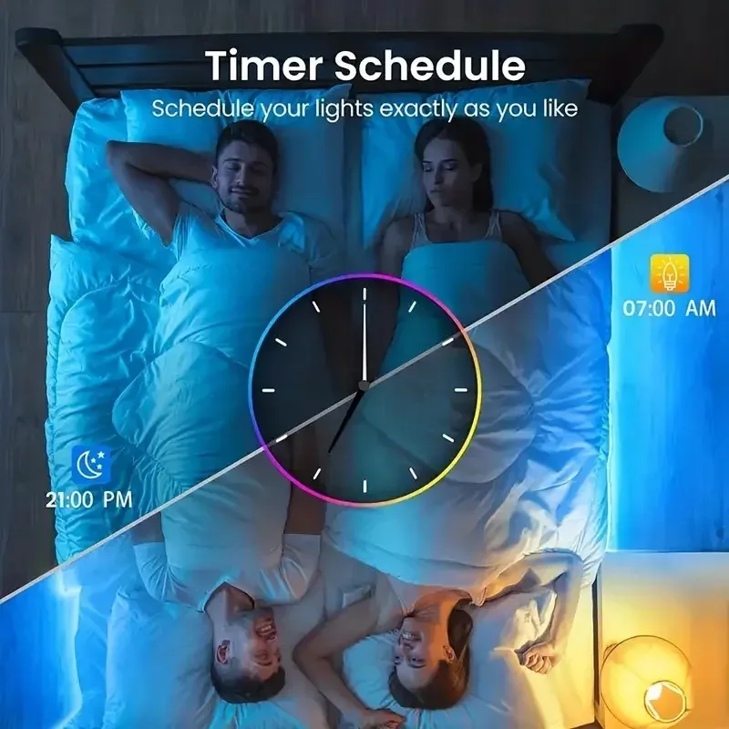 Ruban LED RGB 5050 USB, 1 à 20 m, contrôlable par application Wi-Fi, pour rétroéclairage TV et décoration de chambre 5