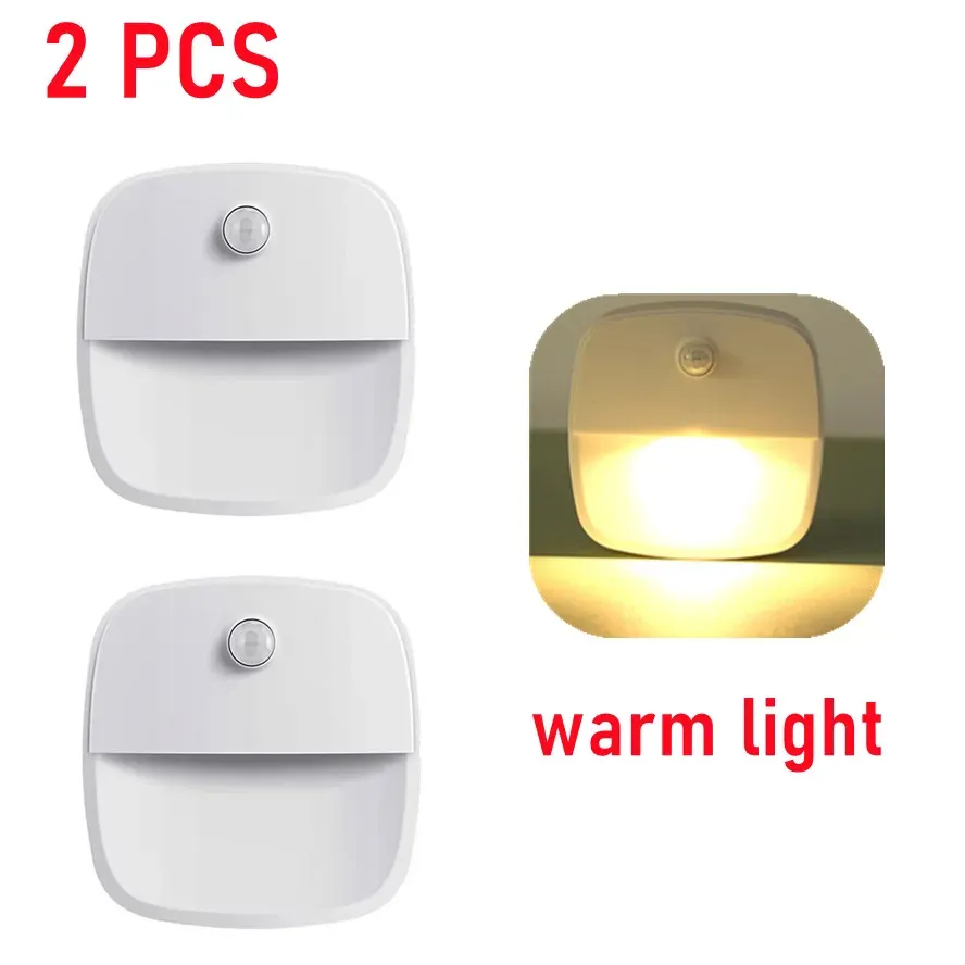 Veilleuse LED avec détecteur de mouvement, fonctionnant sur piles AAA, idéale pour chambre, escalier, placard et couloir 9