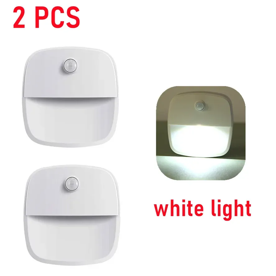 Veilleuse LED avec détecteur de mouvement, fonctionnant sur piles AAA, idéale pour chambre, escalier, placard et couloir 10