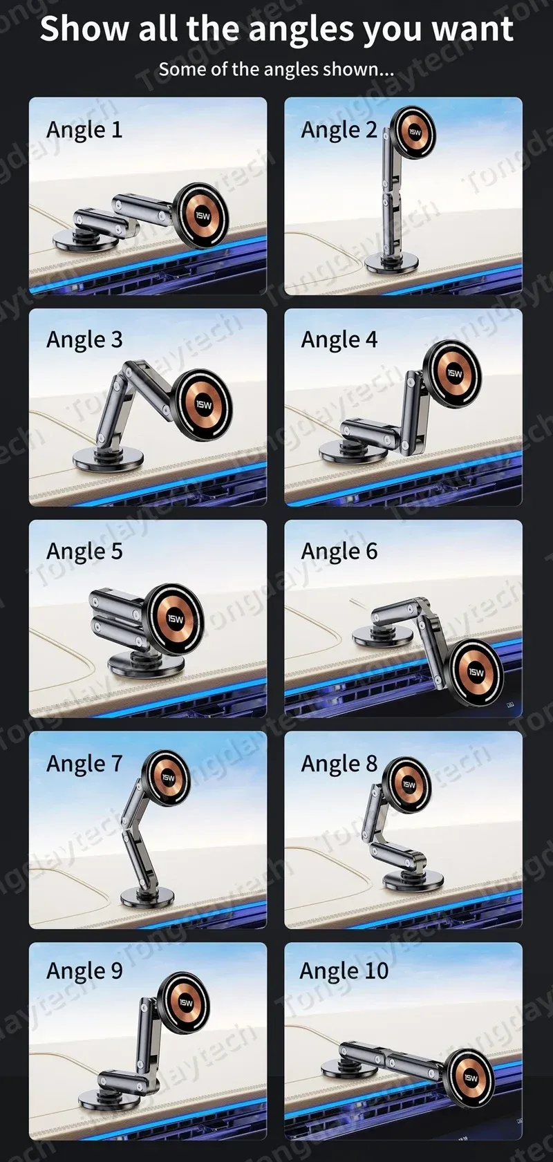 Rotation à 360 degrés du support magnétique