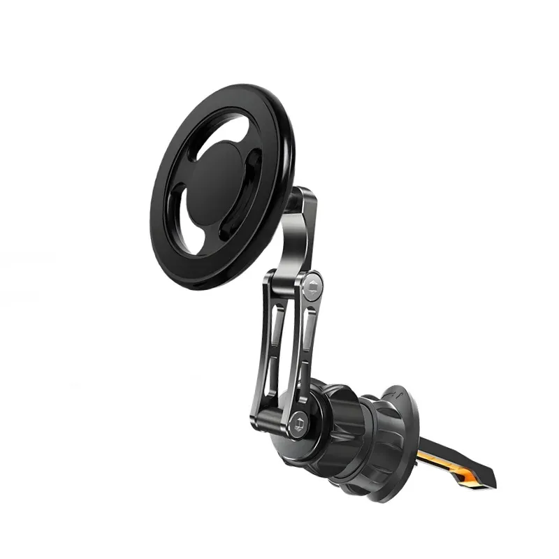 Support de chargeur magnétique sans fil pour voiture, 15 W, rotation à 360°, angle réglable en métal, compatible iPhone 15, 14, 13, 12 Pro Max et Samsung 13