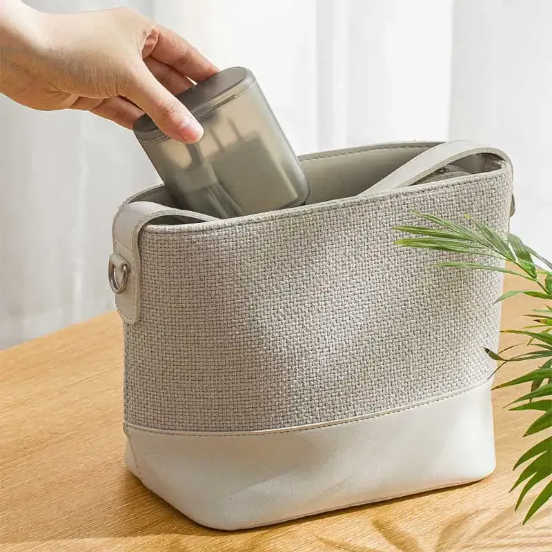 Boîte de rangement portable pour câbles, boîte de rangement pour chargeurs et écouteurs enroulés, boîte de tri pour tiroir avec couvercle, étui de rangement pour rouge à lèvres et maquillage 5