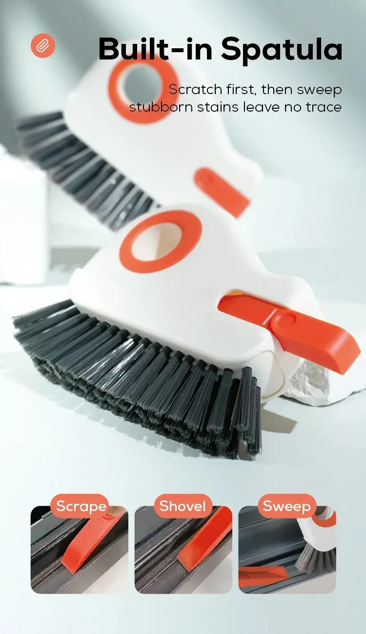 Brosse de nettoyage pour rainures, angle latéral