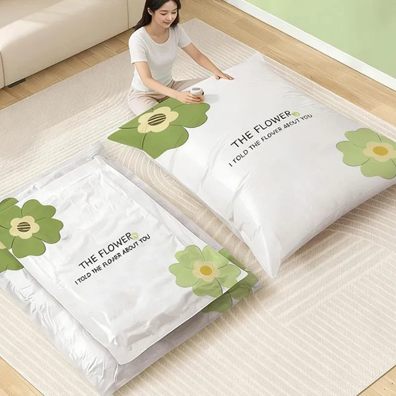 Sacs sous vide sans pompe pour vêtements et couvertures, grand format, sacs de compression pour voyage 2