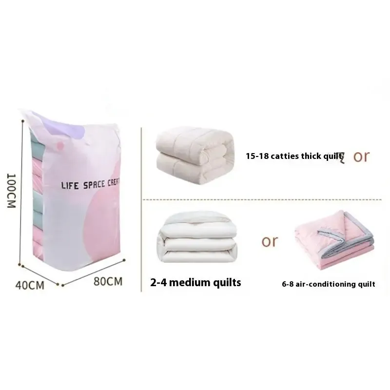 Sacs sous vide sans pompe pour vêtements et couvertures, grand format, sacs de compression pour voyage 8