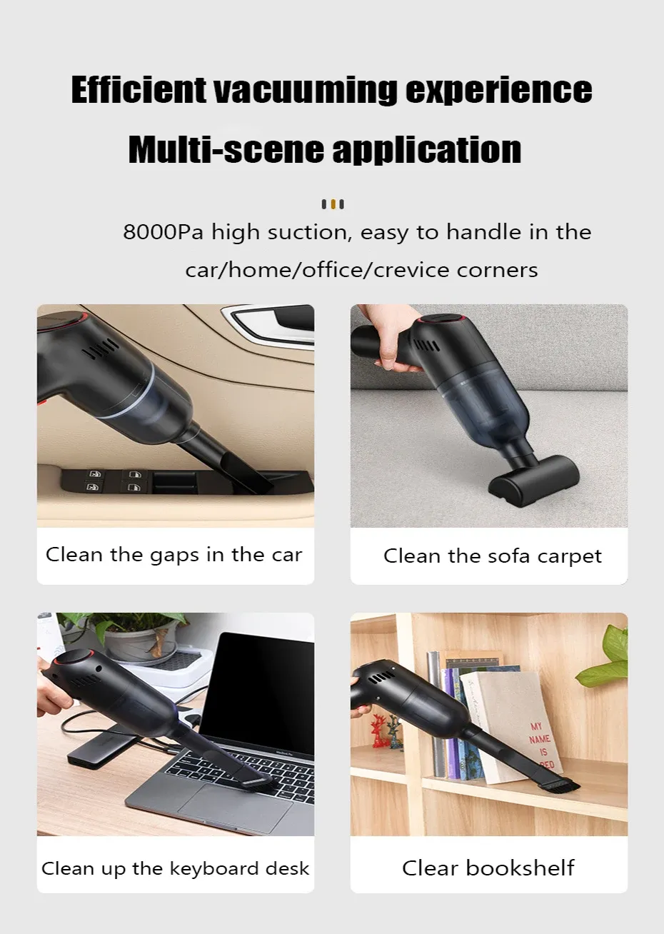 Aspirateur de voiture sans fil, vue d'ensemble du produit