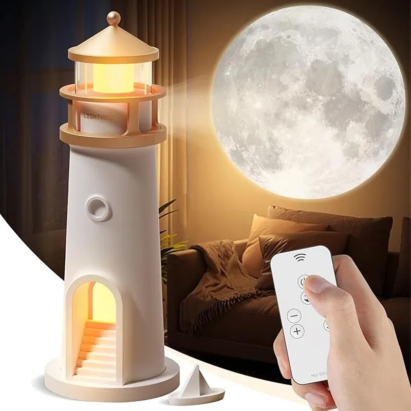 Lampe lune à projection avec télécommande, Bluetooth et capteur de mouvement, veilleuse d'ambiance, cadeau d'anniversaire ou de Noël 2