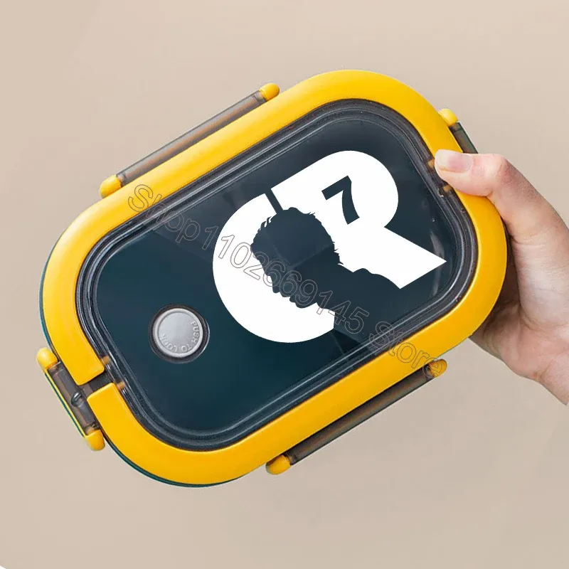 Boîte à déjeuner Bento Cristiano Ronaldo CR7 double couche à imprimé dessin animé, grande capacité 9