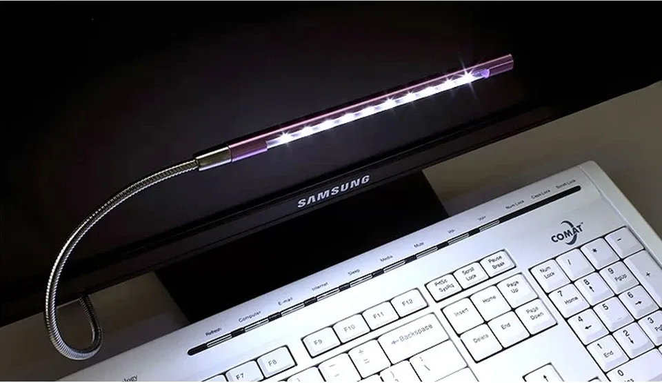 Lampe LED USB à clip, vue d'ensemble