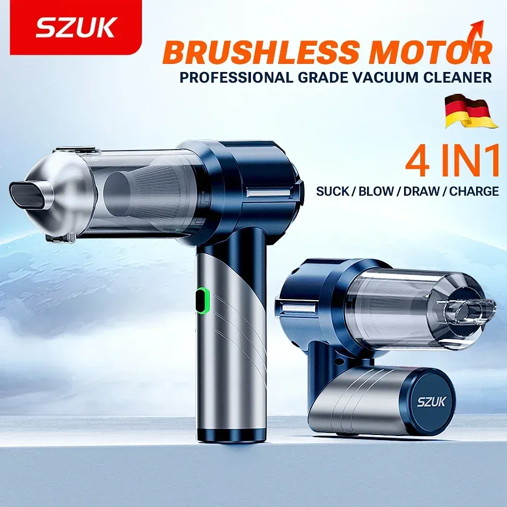 Aspirateur de voiture sans fil SZUK, aspirateur à main compact, puissant et portable, nettoyeur pour véhicule - Image 1