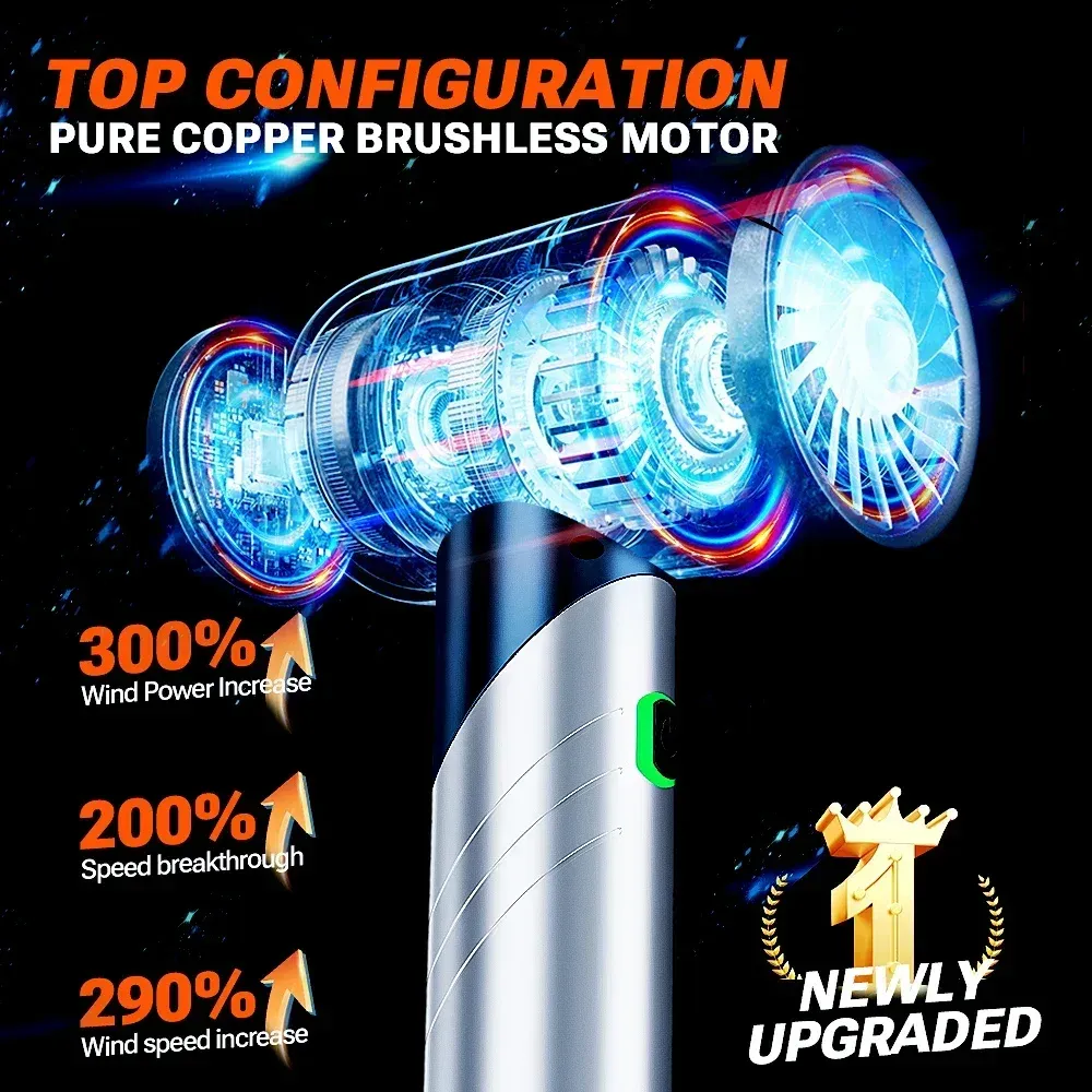 Aspirateur de voiture sans fil SZUK, aspirateur à main compact, puissant et portable, nettoyeur pour véhicule 3