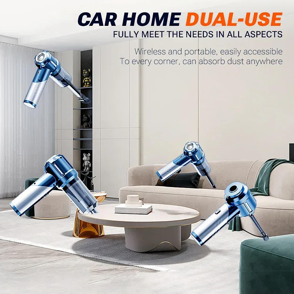 Aspirateur de voiture sans fil SZUK, aspirateur à main compact, puissant et portable, nettoyeur pour véhicule 6
