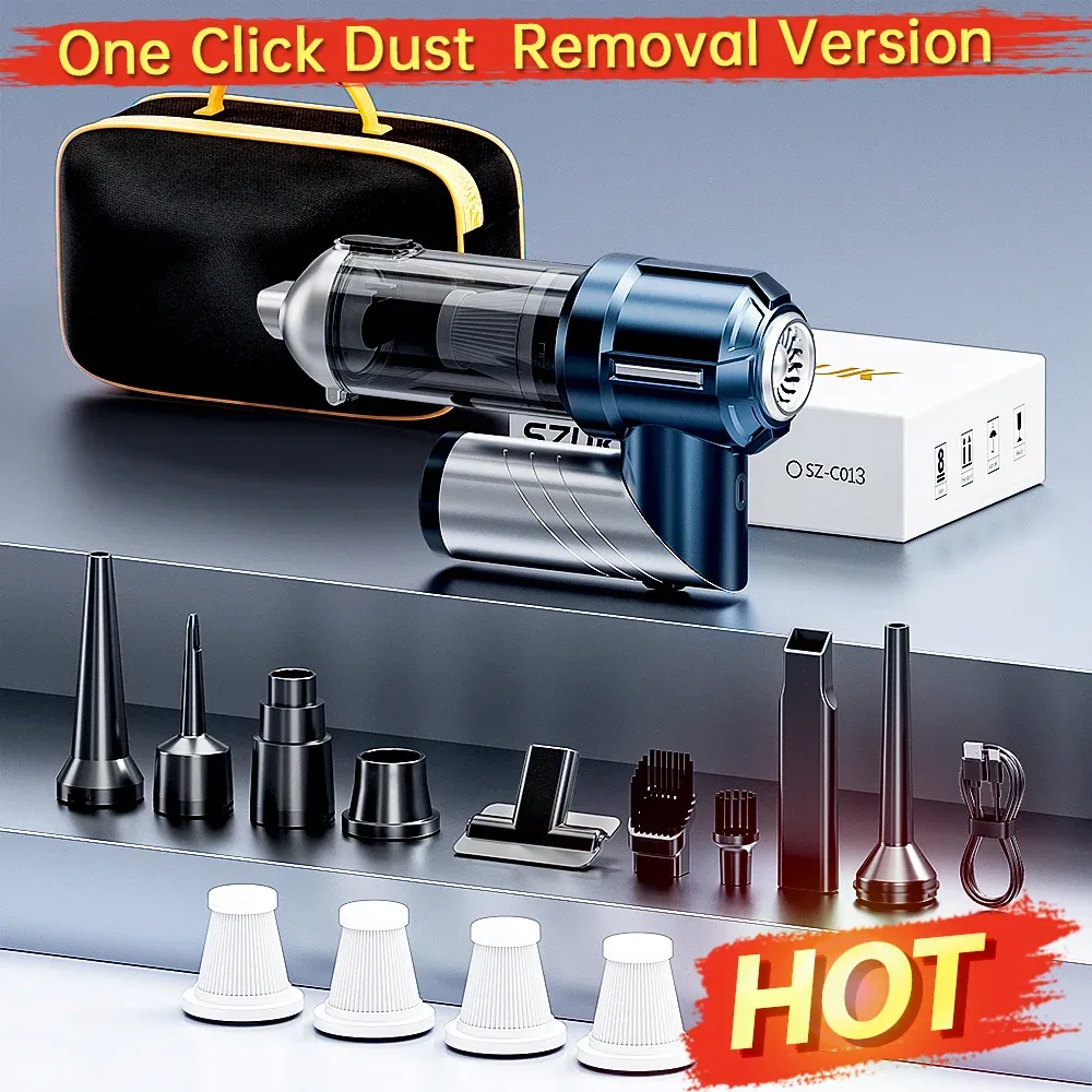 Aspirateur de voiture sans fil SZUK, aspirateur à main compact, puissant et portable, nettoyeur pour véhicule 9