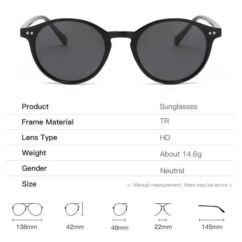 Lunettes de soleil polarisées rondes rétro, monture léopard classique, protection UV400 mixte 4
