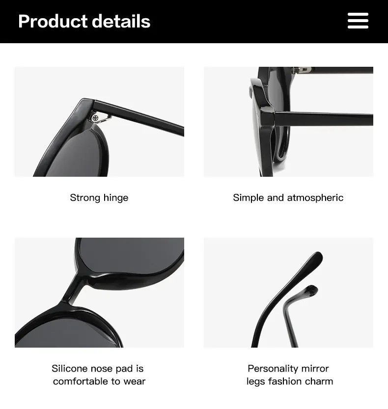 Lunettes de soleil rétro, style signature