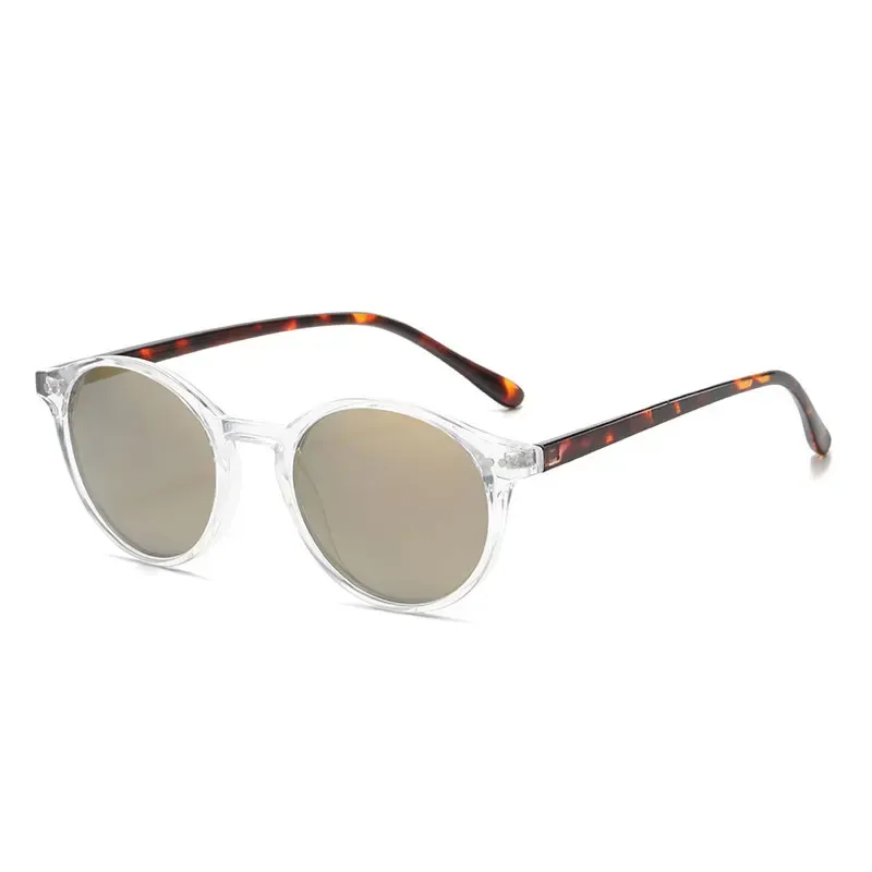 Lunettes de soleil polarisées rondes rétro, monture léopard classique, protection UV400 mixte 12