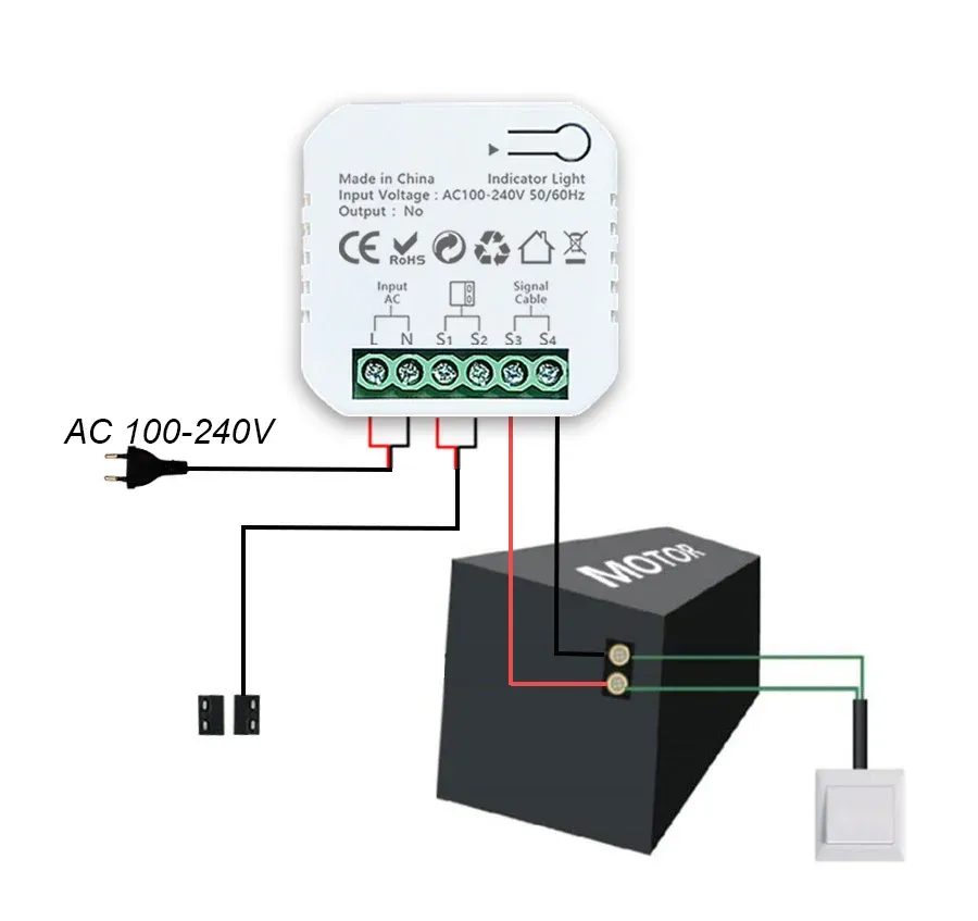 Ouvre-porte coulissant motorisé connecté WiFi, contact sec, 110-240 V, commande vocale Alexa et Google Home 5