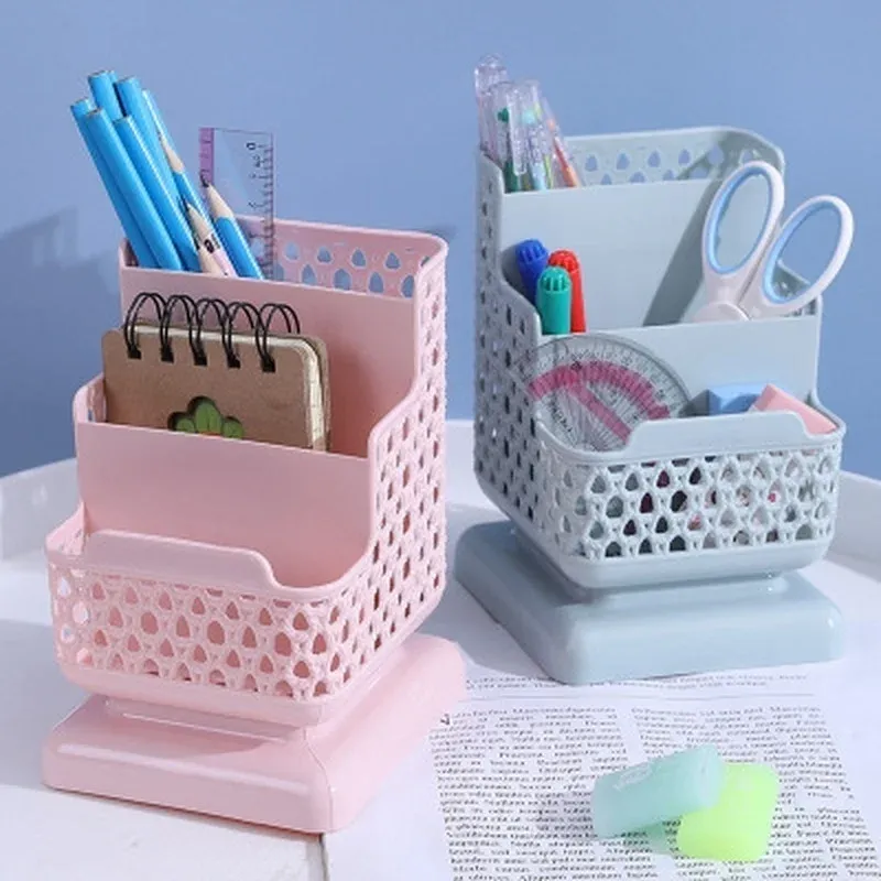 Organisateur de maquillage en forme de papeterie scolaire, boîte de rangement de bureau, conteneur pour cosmétiques, bijoux et papeterie en plastique 2