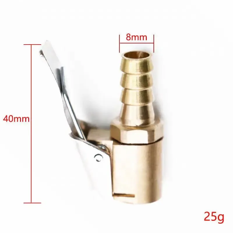 Adaptateur à clipser en laiton pour valve de pneu de voiture, compatible pompe de gonflage (6 mm et 8 mm) 8