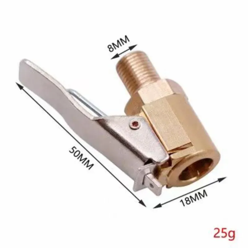 Adaptateur à clipser en laiton pour valve de pneu de voiture, compatible pompe de gonflage (6 mm et 8 mm) 7
