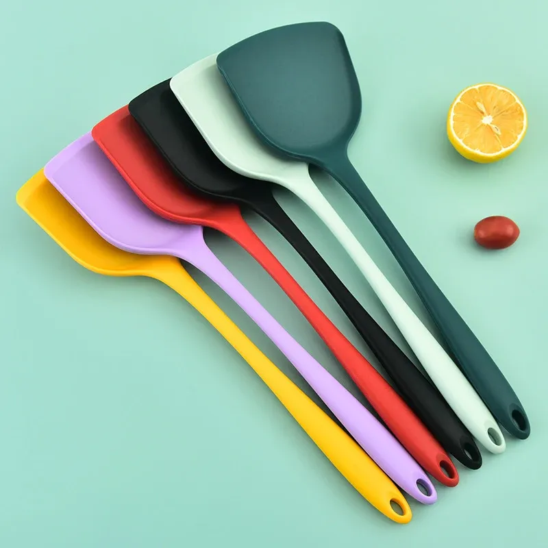 Spatule domestique en silicone pour poêles antiadhésives, ustensile de cuisine de style chinois, spatule à frire résistante à la chaleur 1