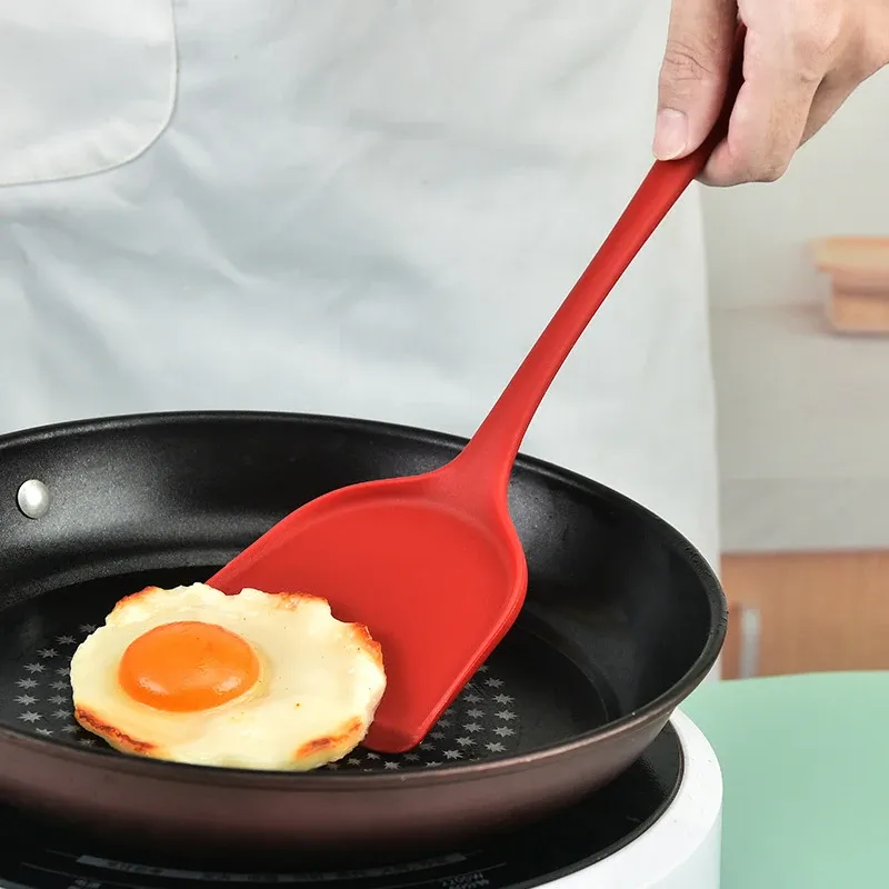 Spatule domestique en silicone pour poêles antiadhésives, ustensile de cuisine de style chinois, spatule à frire résistante à la chaleur 3