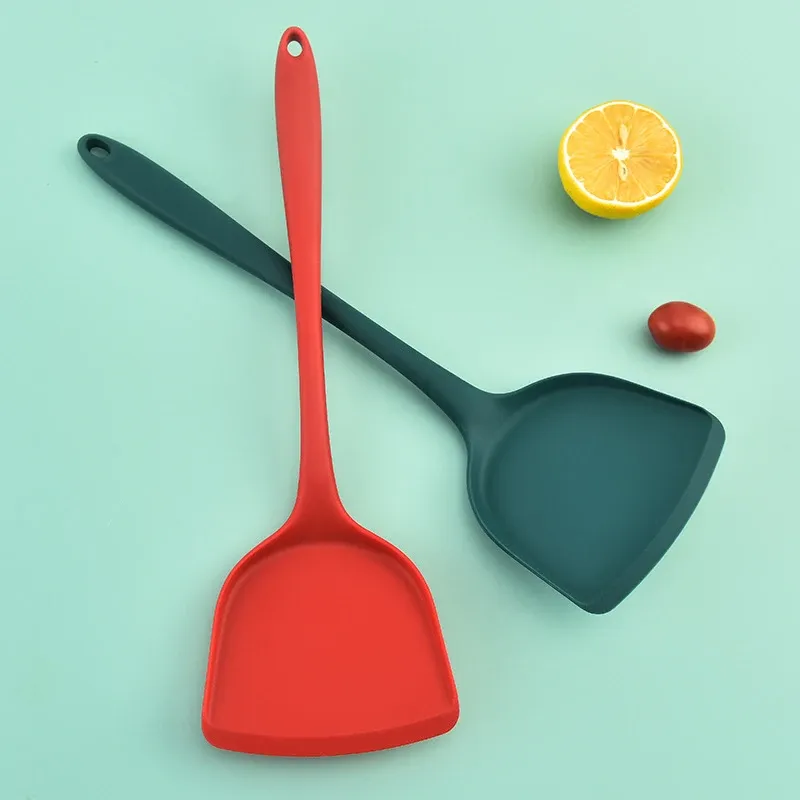 Spatule domestique en silicone pour poêles antiadhésives, ustensile de cuisine de style chinois, spatule à frire résistante à la chaleur 4