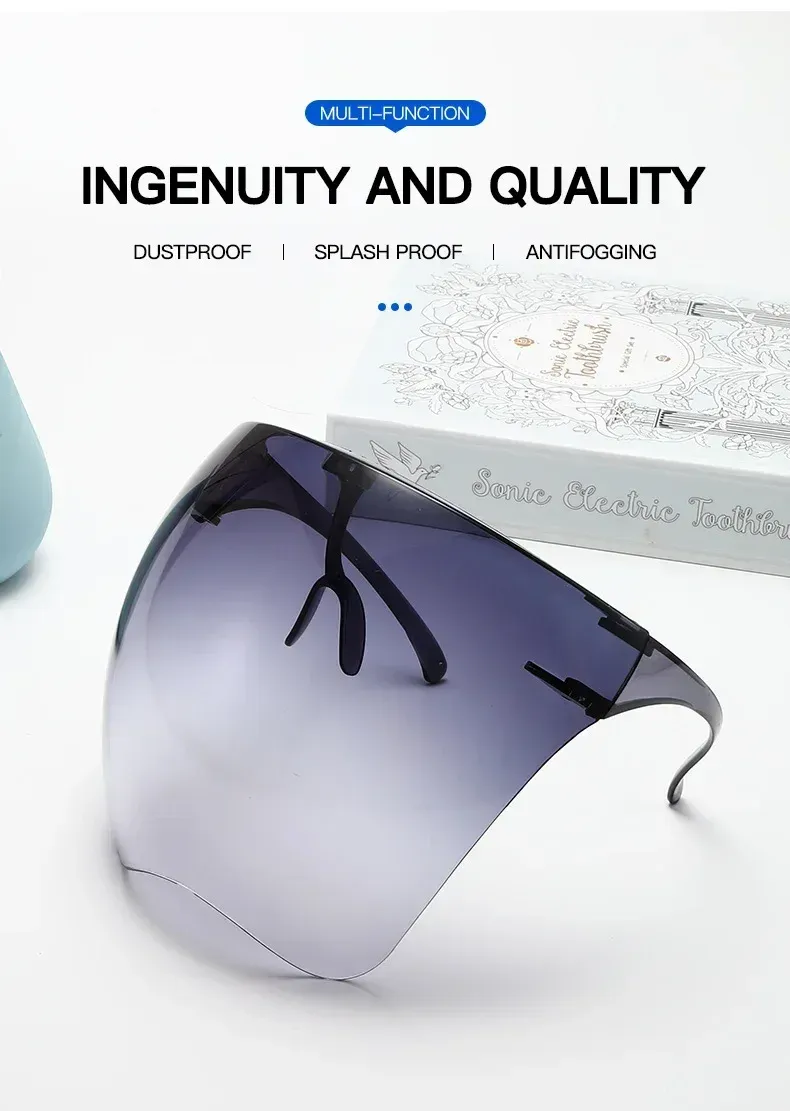 Lunettes de soleil intégrales, vue latérale