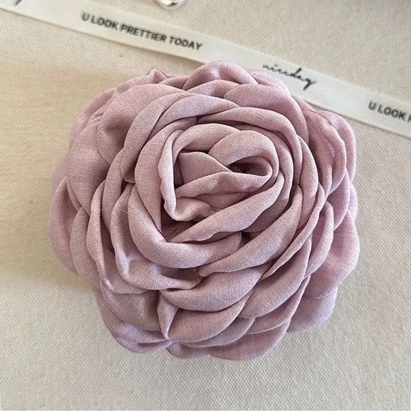 Grande pince requin élégante en forme de rose pour femme 17