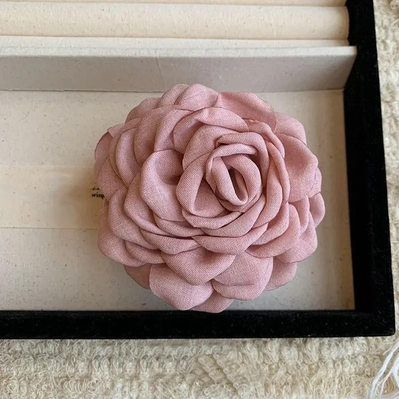 Grande pince requin élégante en forme de rose pour femme 12